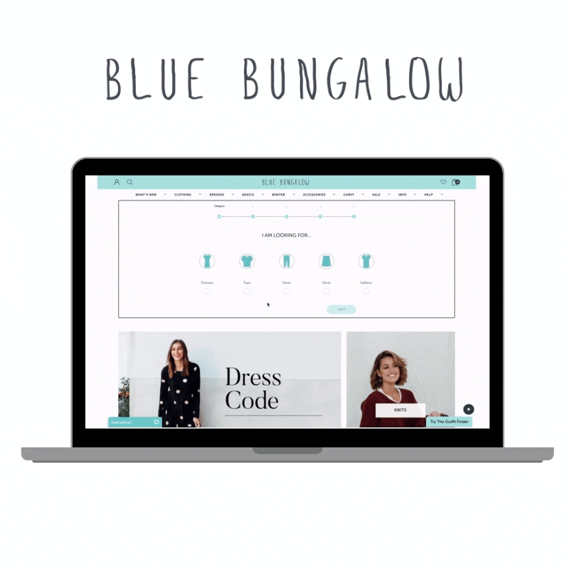 Blue Bungalow product finder