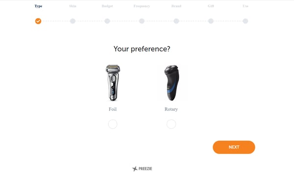Preezie customer engagement quizzes