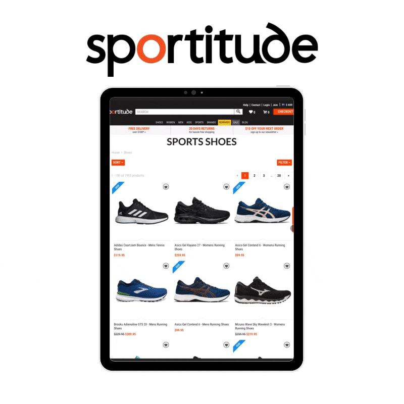 Sportitude shoe finder