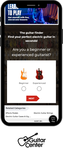 Guitar Center with phone
